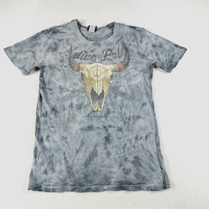 Prairie Mountain T Shirt Men Small Multicolor Bullhead Tie Dye Short Sleeve Crew